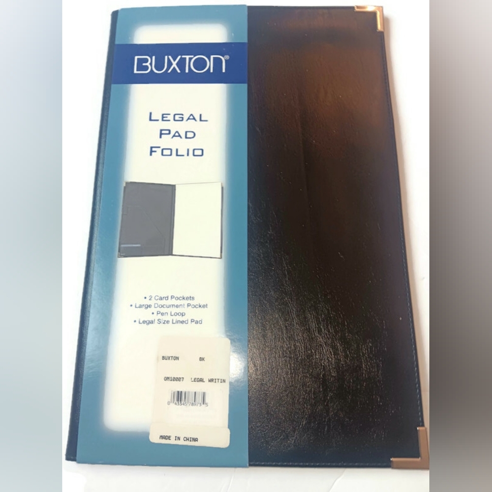 BUXTON Portfolio & Legal Pad Holder,BLACK